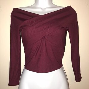 Forever 21 Cropped Long Sleeve Shirt